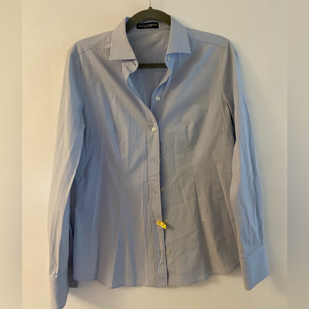 Dolce and Gabbana light blue blouse sz 44
